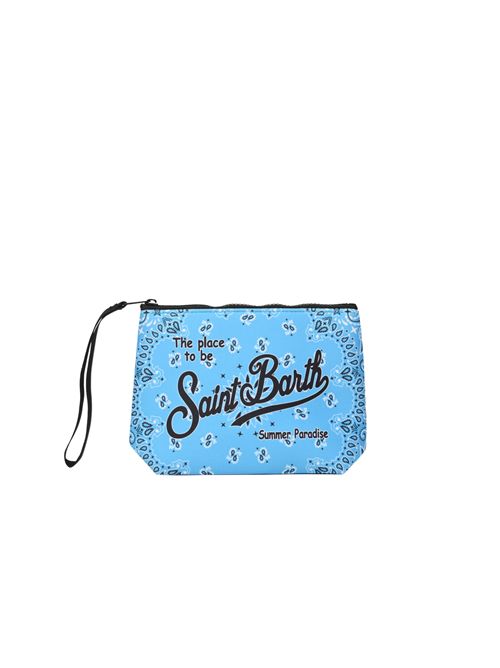 Pochette Aline in scuba con stampa bandana Azzurro Mc2 Saint Barth | ALIN00100923L
